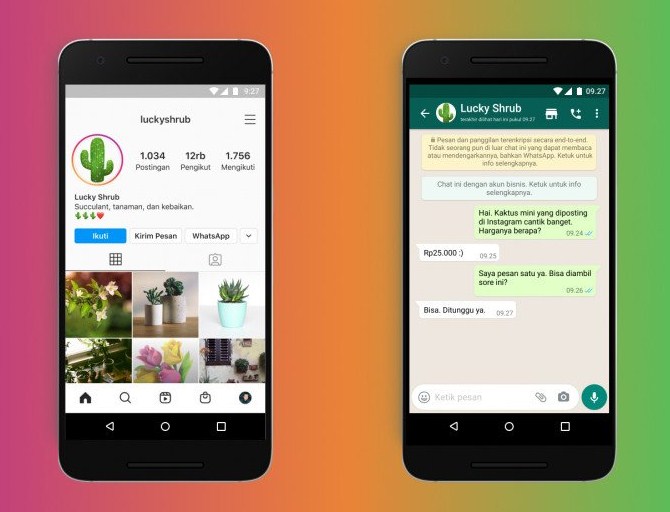 Fitur Chat Whatsapp di Instagram Bisnis
