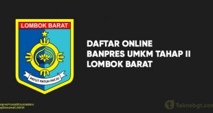 Daftar Online Banpres UMKM Tahap II lombok barat
