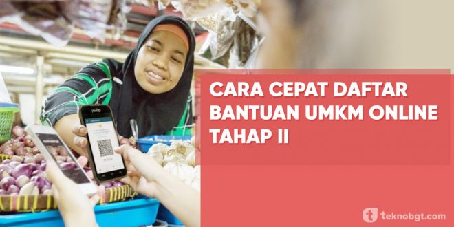 cara cepat daftar bantuan umkm online tahap 2