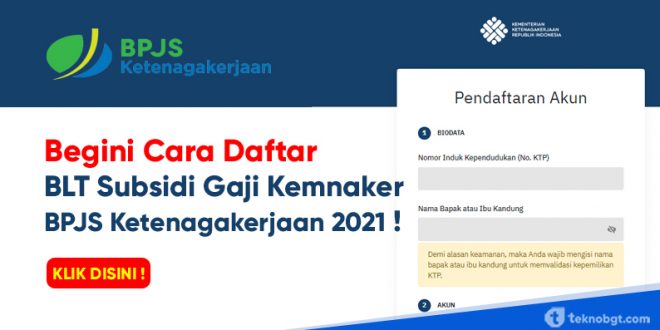 cara daftar blt subsidi bpjs ketenagakerjaan