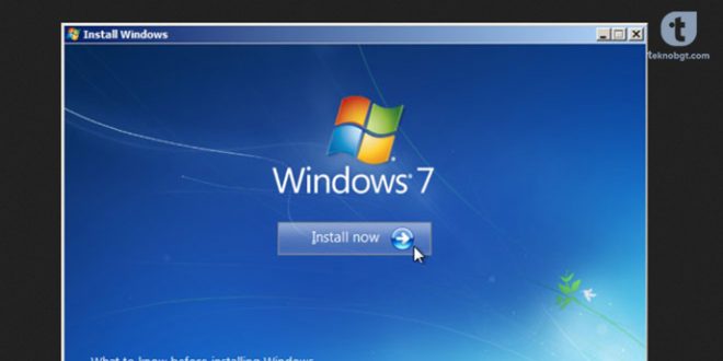 cara instal ulang windows7