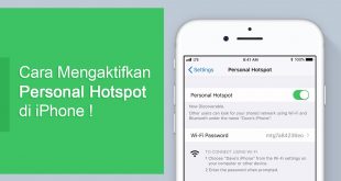 cara menyalakan hotspot di iphone