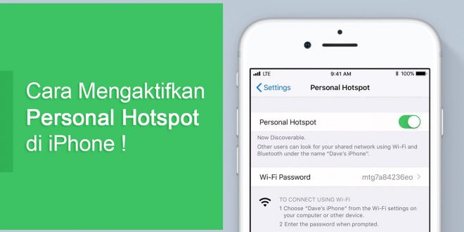 cara menyalakan hotspot di iphone