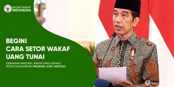 cara setor wakaf uang tunai