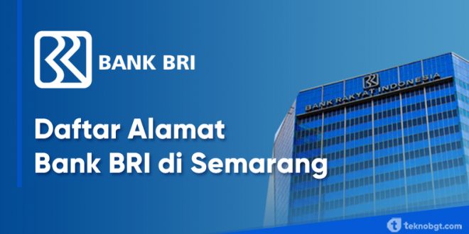 daftar alamat KC KCP Bank BRI di Semarang