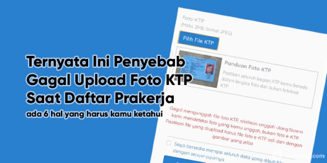 gagal upload foto ktp prakerja
