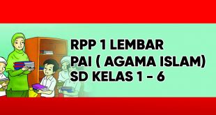 rpp 1 lembar sd PAI semester 1 dan 2