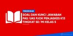 soal pas pjok penjaskes kelas 5 SD K13