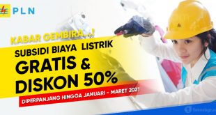subsidi biaya listrik gratis dan diskon januari 2021