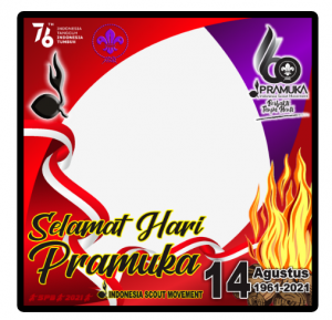 Twibbon selamat hari pramuka Indonesia Scout Movement 2021 11