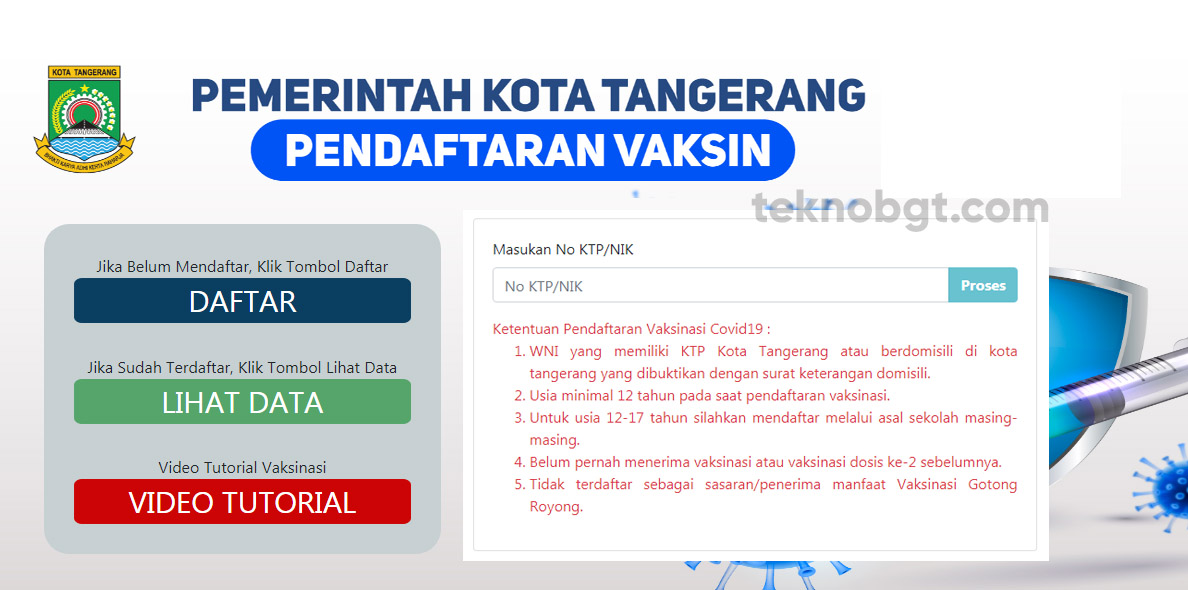 form pendaftaran vaksin online tangerang