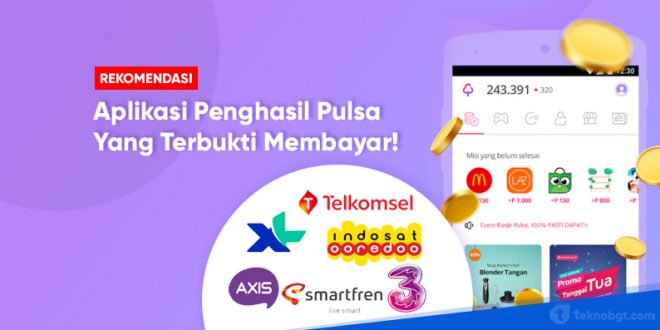 rekomendasi aplikasi penghasil pulsa 2021