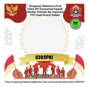 twibbon hari peringatan G30S PKI UIN Imam Bonjol Padang