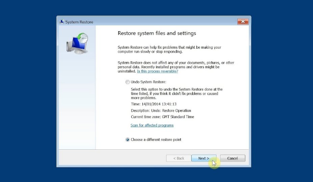 Restore Point di Windows 7