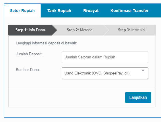 Deposit indodax untuk beli IDM Token