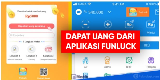aplikasi game funluck penghasil uang saldo dana