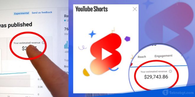 dapat uang dari youtube shorts