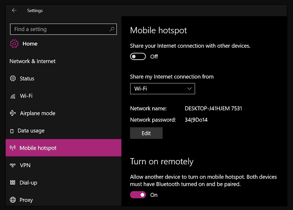 Mobile Hotspot eror di windows 10