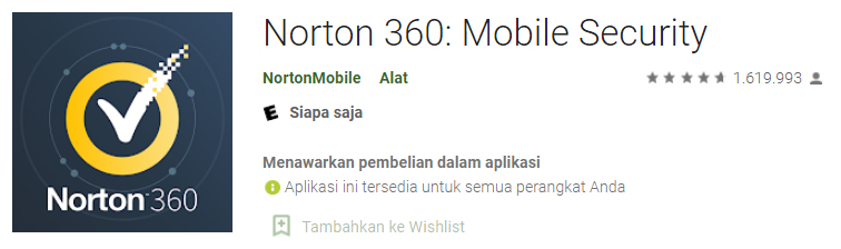 Norton 360 Mobile Security app