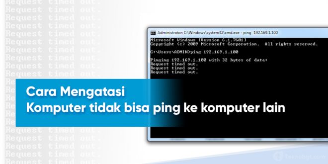 Komputer tidak bisa ping ke komputer lain