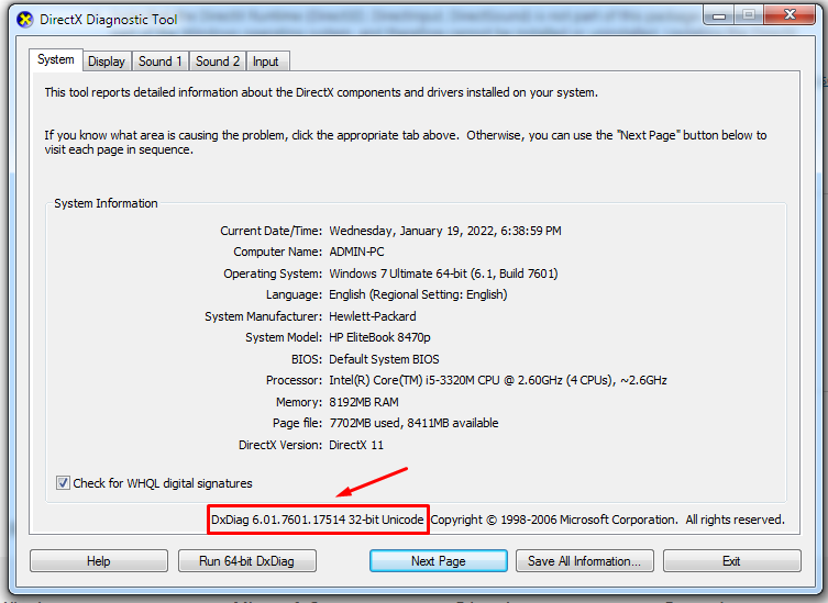 cara melihat versi DirectX di Windows