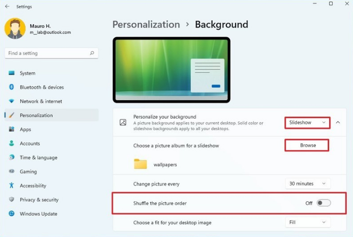 cara mengubah latar belakang beberapa tampilan di Windows 11