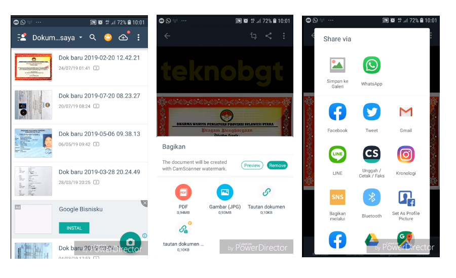 cara simpan hasil camscanner ke laptop