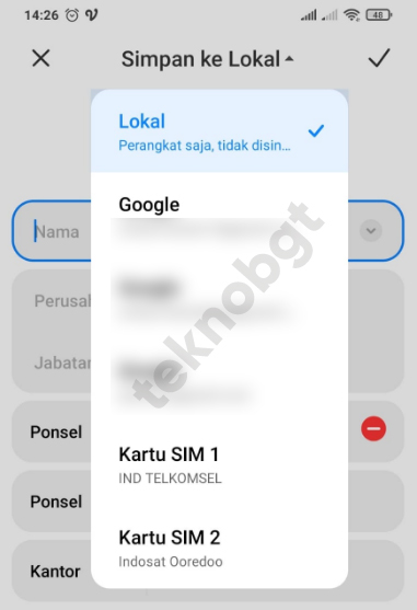 cara simpan kontak wa nama panjang