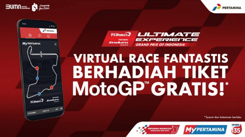 promo virtual race nonton motoGP gratis di mandalika
