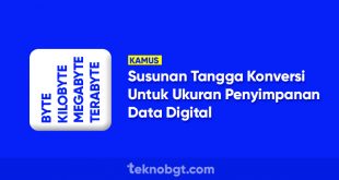 susunan tangga konversi byte