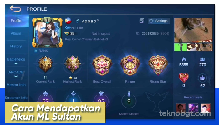 Cara Mendapatkan Akun ML Sultan Gratis