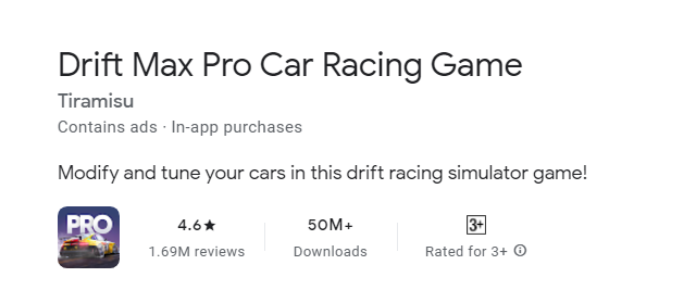 Drift Max Pro Car Racign Game