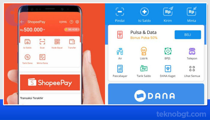 cara transfer shopeepay ke dana