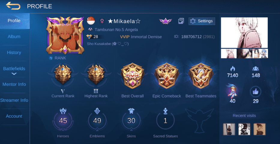 contoh akun ml sultan