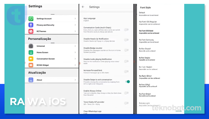 fitur RA WA ioS