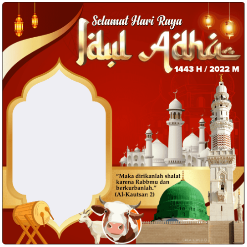 twibbon lebaran haji 2022