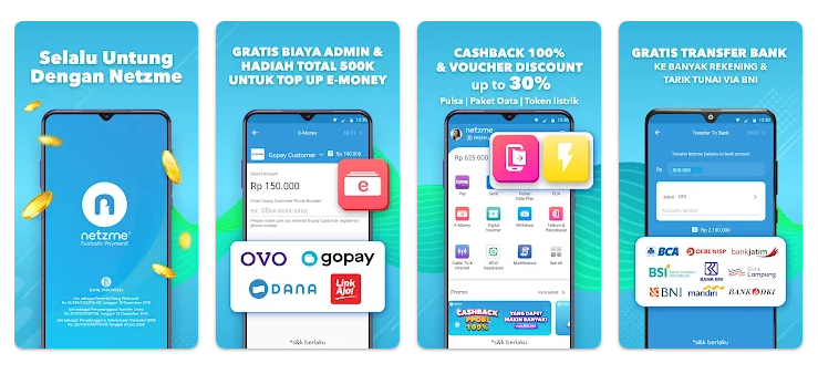 Netzme Aplikasi transfer uang antar bank gratis