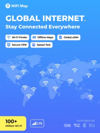 tampilan aplikasi wifi maps pro
