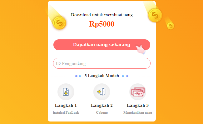 Aplikasi penghasil saldo DANA Funluck