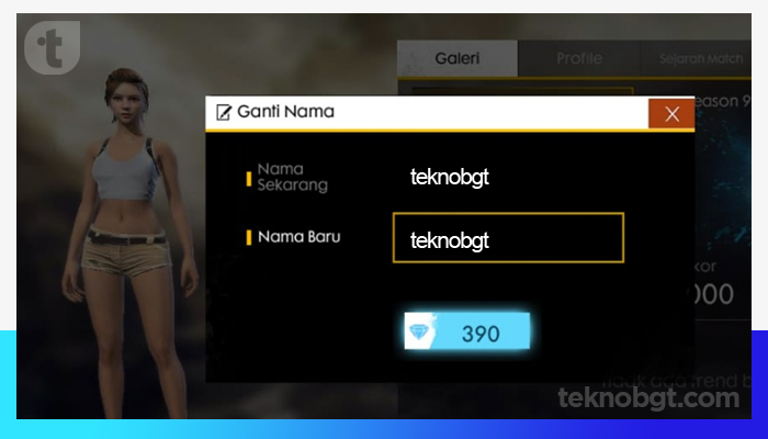 Cara Mengganti Nama ID Free Fire