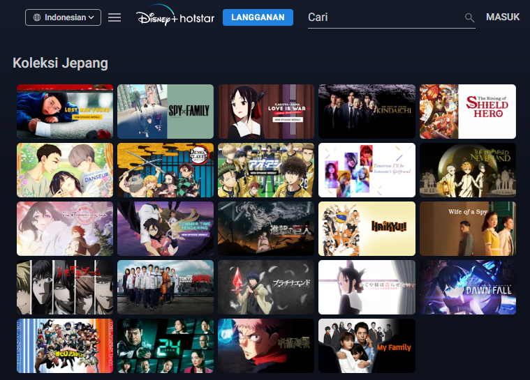 Disney Hotstar+ anime