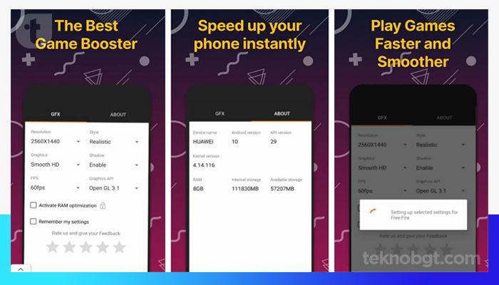 Fitur Aplikasi GFX Tool Pro