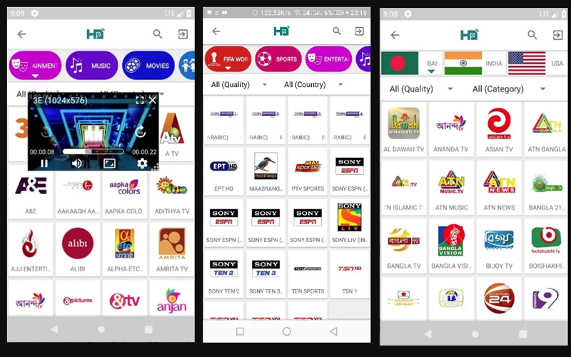 Fitur HD Streamz Mod APK