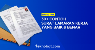 contoh surat lamaran kerja