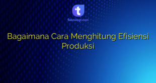 Bagaimana Cara Menghitung Efisiensi Produksi