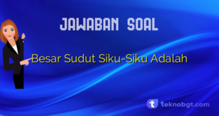 Besar Sudut Siku-Siku Adalah