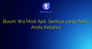 Boom Wa Mod Apk: Semua yang Perlu Anda Ketahui