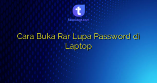 Cara Buka Rar Lupa Password di Laptop