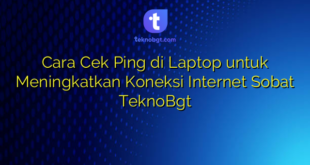 Cara Cek Ping di Laptop untuk Meningkatkan Koneksi Internet Sobat TeknoBgt