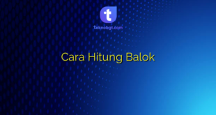 Cara Hitung Balok